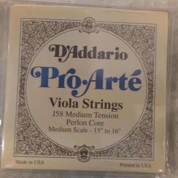 D'addario J58 Pro-Arte Scale Medıum Ten Viola Tel Seti