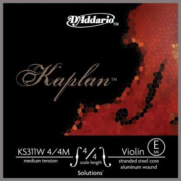 D'addario KS311W E 4-4M Kaplan Non Whistling Keman Tek Tel