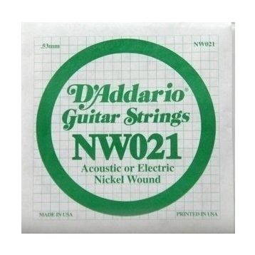 D'addario NW021 Nikel Wound Re Elektro Akustik Tel
