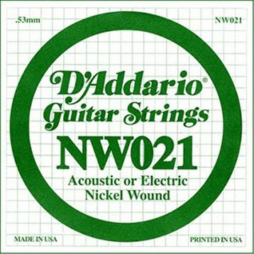 D'addario NW021 Nikel Wound Re Elektro Akustik Tel
