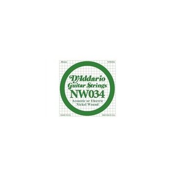D'addario NW034 Single Nikel Wound Akustik Tel