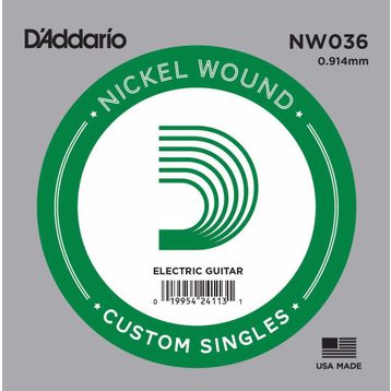 D'addario NW036 La Akustik Tel Nikel Wound Elektro Akustik Tel