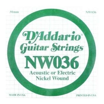 D'addario NW036 La Akustik Tel Nikel Wound Elektro Akustik Tel
