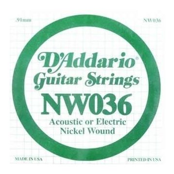 D'addario NW036 La Akustik Tel Nikel Wound Elektro Akustik Tel