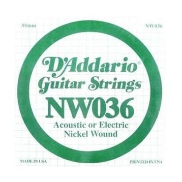 D'addario NW036 La Akustik Tel Nikel Wound Elektro Akustik Tel