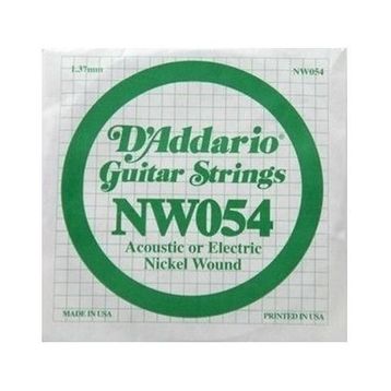 D'addario NW054 Wound Kalın Mi Akustik Tel Nikel