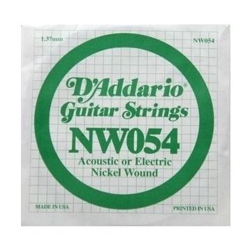 D'addario NW054 Wound Kalın Mi Akustik Tel Nikel