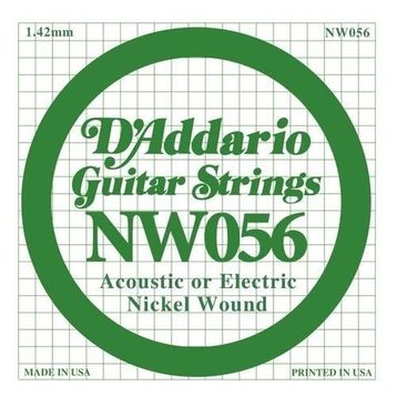 D'addario NW056 Wound Kalın Mi Akustik Tel Nikel