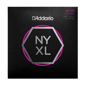 D'addario NYXL45130 Nyxl Serisi Long Scale 5 Tel Bas Gitar Tel Seti