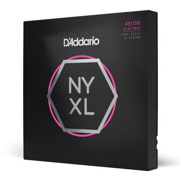 D'addario NYXL45130 Nyxl Serisi Long Scale 5 Tel Bas Gitar Tel Seti
