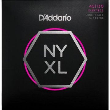 D'addario NYXL45130 Nyxl Serisi Long Scale 5 Tel Bas Gitar Tel Seti