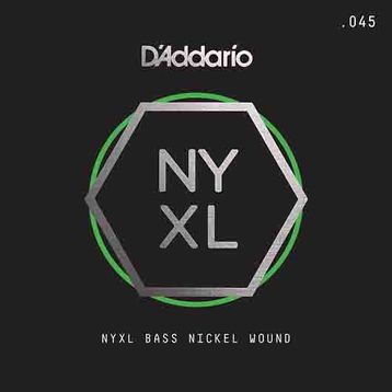 D'addario NYXLB045 045 Gauge NYXL Serisi Nikel Sarım Bas Tek Tel