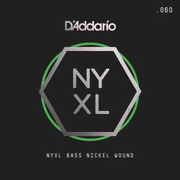 D'addario NYXLB060 060 Gauge NYXL Serisi Nikel Sarım Bas Tek Tel