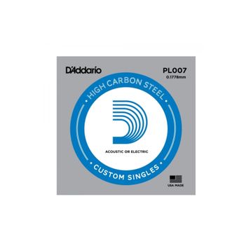 D'addario PL007 Plain Steel Elektro Tek Tel