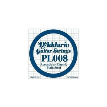 D'addario PL008 Plain Steel Elektro Tek Tel