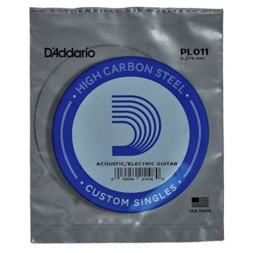 D'addario PL011 Plain Steel Elektro Tek Tel