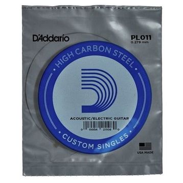 D'addario PL011 Plain Steel Elektro Tek Tel