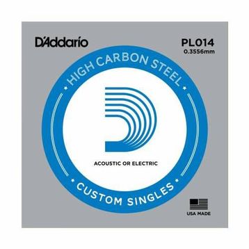 D'addario PL014 Plain Steel Si Elektro Tek Tel