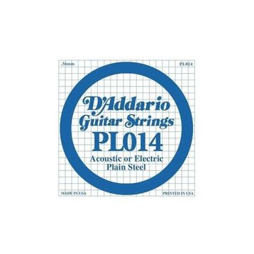 D'addario PL014 Plain Steel Si Elektro Tek Tel