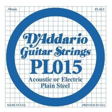 D'addario PL015 Plain Steel Elektro Tek Tel