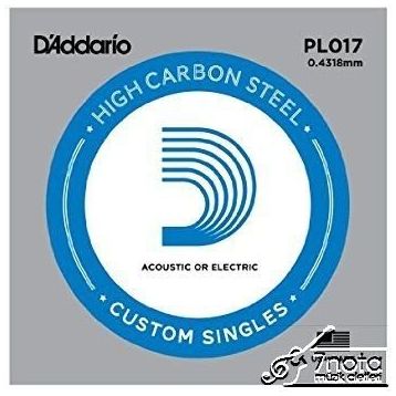 D'addario PL017 Plain Steel 017 Elektro Tek Tel