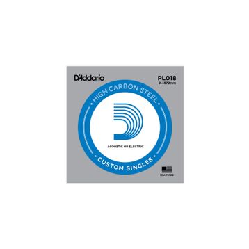 D'addario PL018 Plaın Steel Elektro Tek Tel