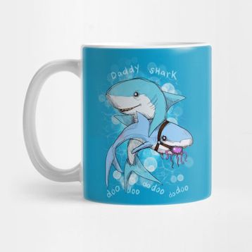 Daddy Shark Porselen Kupa Bardak