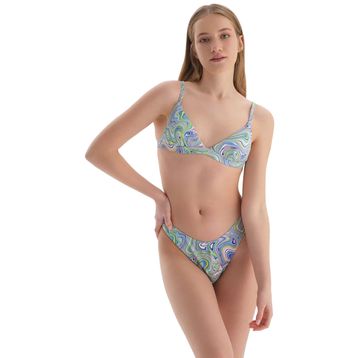 Dagi Kadın Brazilian Alt Örme Lila Yeşil Bikini