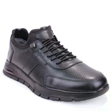 Dagoster DMA08-1080 Ortopedik Slip On Siyah Hakiki Deri Erkek Günlük Ayakkabı