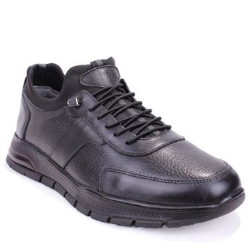Dagoster DMA08-1080 Ortopedik Slip On Siyah Hakiki Deri Erkek Günlük Ayakkabı