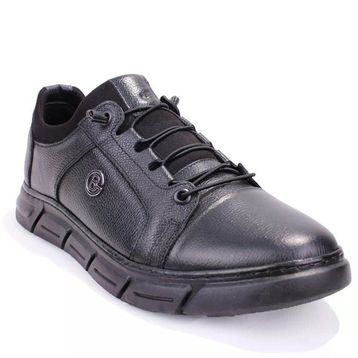 Dagoster DMA08-610 Ortopedik Slip On Siyah Hakiki Deri Erkek Günlük Ayakkabı