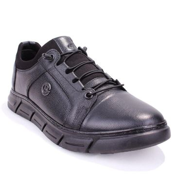 Dagoster DMA08-610 Ortopedik Slip On Siyah Hakiki Deri Erkek Günlük Ayakkabı