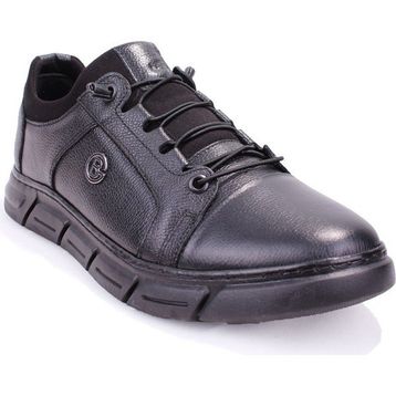 Dagoster DMA08-610 Ortopedik Slip On Siyah Hakiki Deri Erkek Günlük Ayakkabı