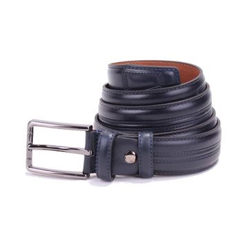 Dagoster DMK26-305DG Lacivert Hakiki Deri Erkek Kemer