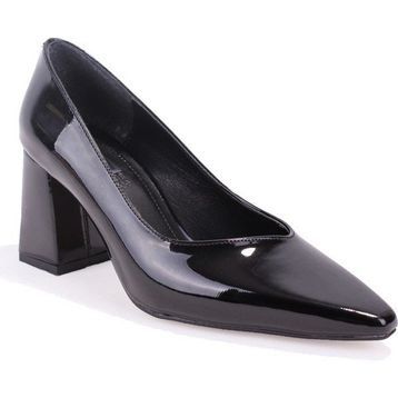 Dagoster DZA07-129615 Siyah Rugan Stiletto Kadın Topuklu Ayakkabı