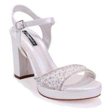 Dagoster DZA07-337140 Sedef Boncuklu Platform Kadın Topuklu Ayakkabı