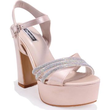 Dagoster DZA07-337351 Ten Saten Platform Kadın Topuklu Ayakkabı