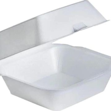 Dagyuce 15x15x8 cm 10 Adet Tek Kullanımlık Köpük Hamburger Kapaklı Kase Kutu