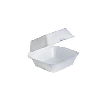 Dagyuce 15x15x8 cm 30 Adet Tek Kullanımlık Köpük Hamburger Kapaklı Kase Kutu