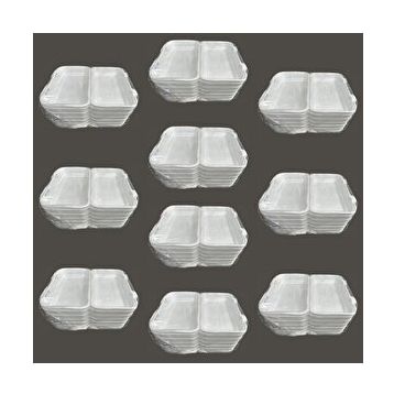 Dagyuce 36D 23.5x15 cm 10x20 Adet Tek Kullanımlık Köpük İskender Kapaklı Kase Kutu