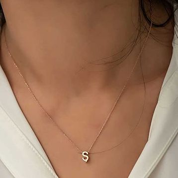 Daha Yok Mu 925 Ayar Gümüş Rose 3 Boyutlu Ş Harf Kadın Gümüş Kolye