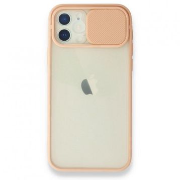 Daha Yok Mu iPhone 12 Palm Buzlu Kamera Sürgülü Pembe Silikon Kılıf