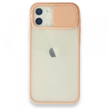 Daha Yok Mu iPhone 12 Palm Buzlu Kamera Sürgülü Pembe Silikon Kılıf