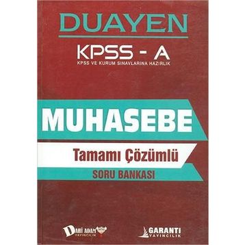 Dahi Adam Kpss A Grubu Muhasebe Duayen Soru Bankası - Kolektif