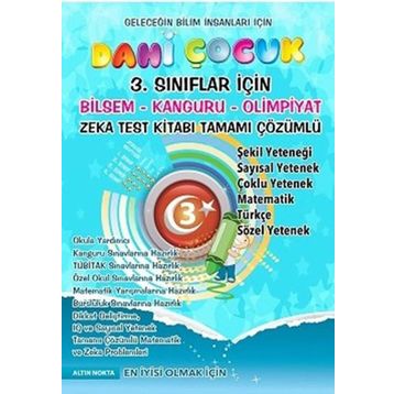 Dahi Çocuk Zeka ve Test Kitabı 2. Sınıflar İçin BİLSEM’e Hazırlık - Tamamı Çözümlü - Aysel Ertan Rafet Türk