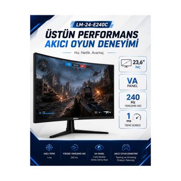 Dahua LM24-E240C 23.6 inç 240Hz 1ms Curved Monitör