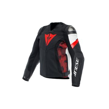 Dainese Avro 5 BLK Red Lava White Deri Motorsiklet Mont