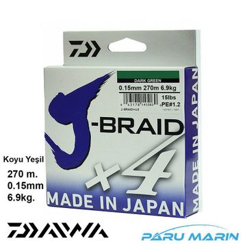 Daiwa J-Braid X4 Koyu Yeşil 270 m Misina