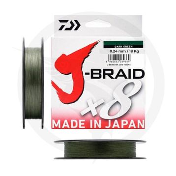 Daiwa J-Braid X8 Dark Green 150 m Misina