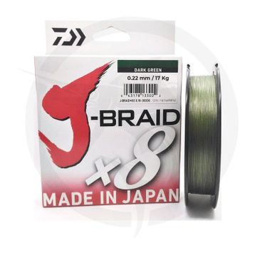 Daiwa J-Braid X8 Dark Green 300 m Misina